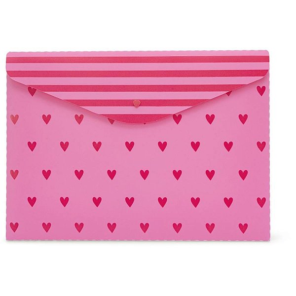 Pasta envelope a4 amorella c/ botao - polibras (pct.c/05)