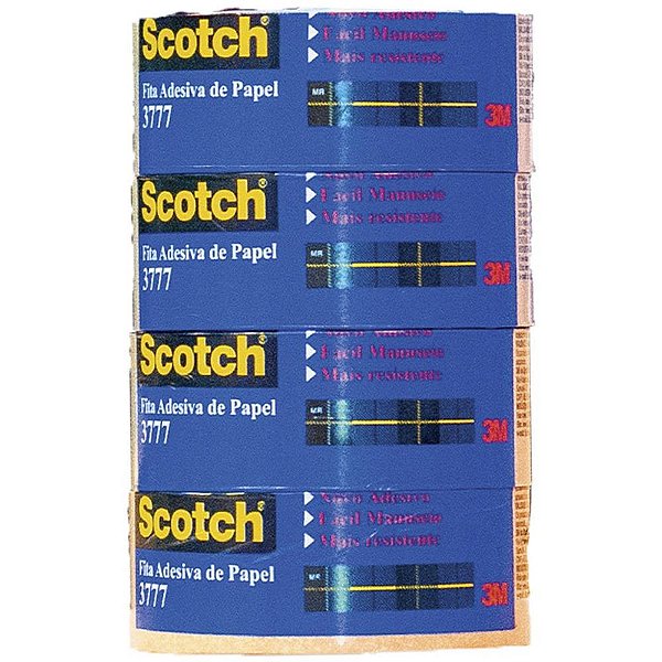 Fita para empacotamento papel liso 3777 48mmx50m marr. - 3m (pct. c/04)