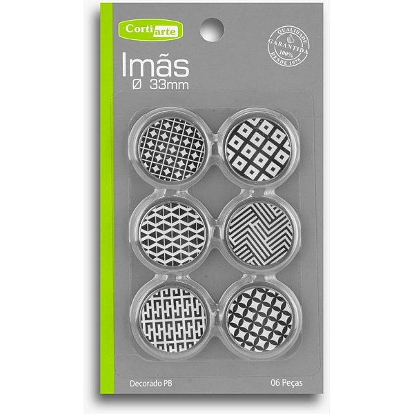 Ima decorado preto e branco 33mm - cortiarte (bl.c/06)