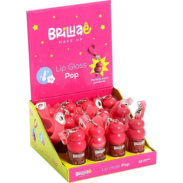 Maquiagem e beleza brilhae lip gloss pop c/acess. - brw (dp.c/12)