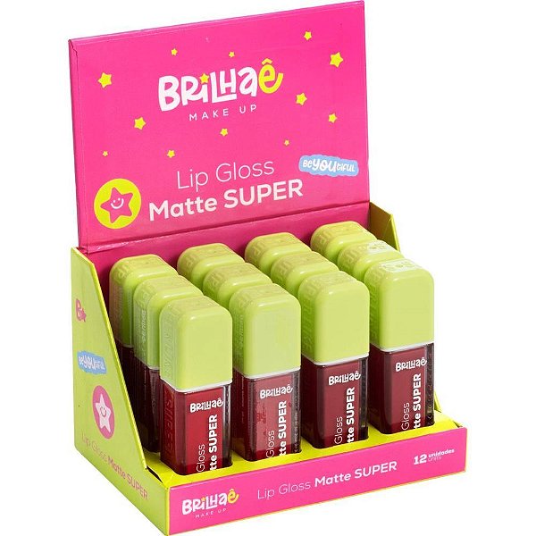 Maquiagem e beleza brilhae lip gloss matte super - brw (dp.c/12)