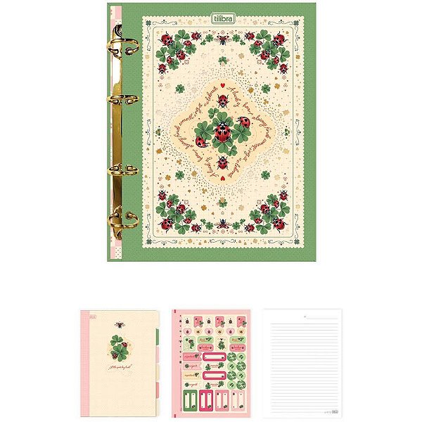 Caderno argolado scarlet 80fls. colegial - tilibra (unidade)