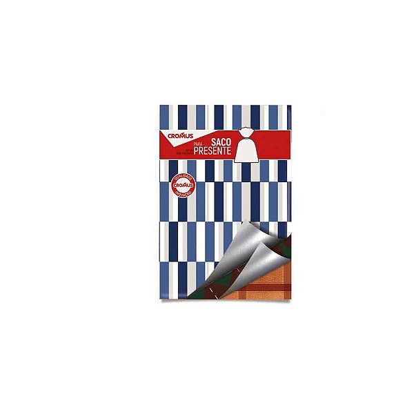 Saco metalizado 35x55cm masculino sortidos 35x54cm - cromus (pct.c/50)