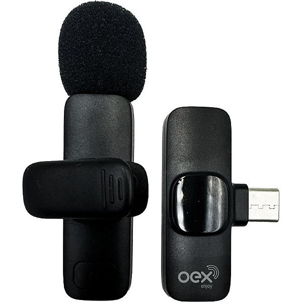 Microfone lapela type c 5v wireless - newex (unidade)