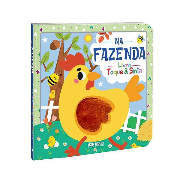 Livro infantil ilustrado toque e sinta na fazenda - bicho esperto (unidade)