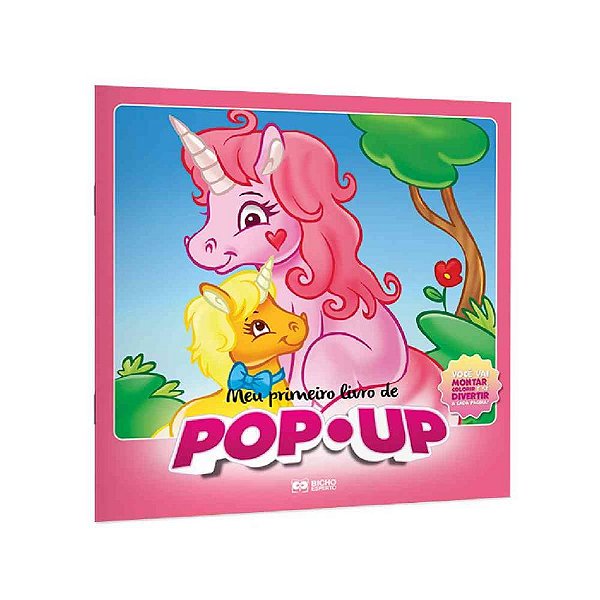 Livro infantil ilustrado pop-up meu prim.livro unicorni - bicho esperto (unidade)