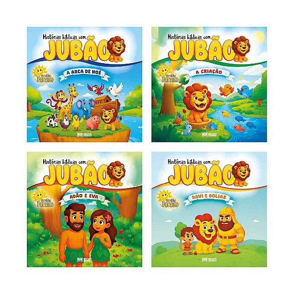 Livro infantil ilustrado hist.biblicas o jubao 4titulos - bicho esperto (pct.c/04)
