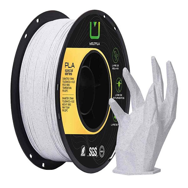Filamento 3d pla marmorizado 1 kilo - multfila (rolo)