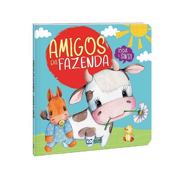 Livro infantil ilustrado toque e sinta amigos da fazend - bicho esperto (unidade)