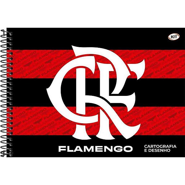 Caderno desenho univ capa dura flamengo 80fls. - kit (pct.c/05)