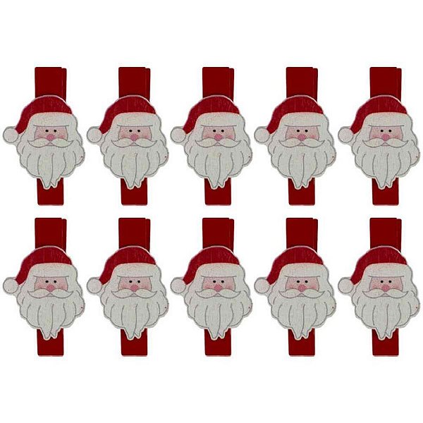 Artigo para decoracao natal miniatura preg. papai noel 3,5 - art lille (pct.c/10)