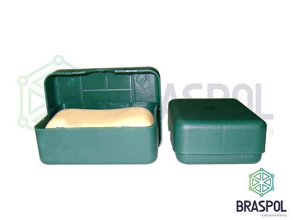 Saboneteira de Plastico na cor verde