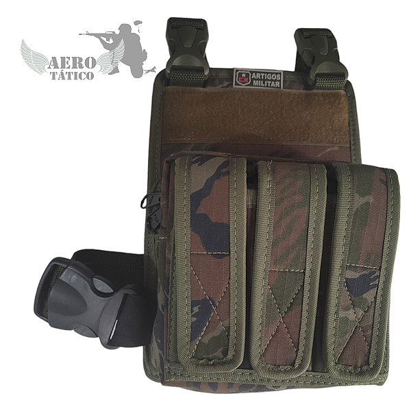 Bornal De Perna Camuflado FAB com porta carregador