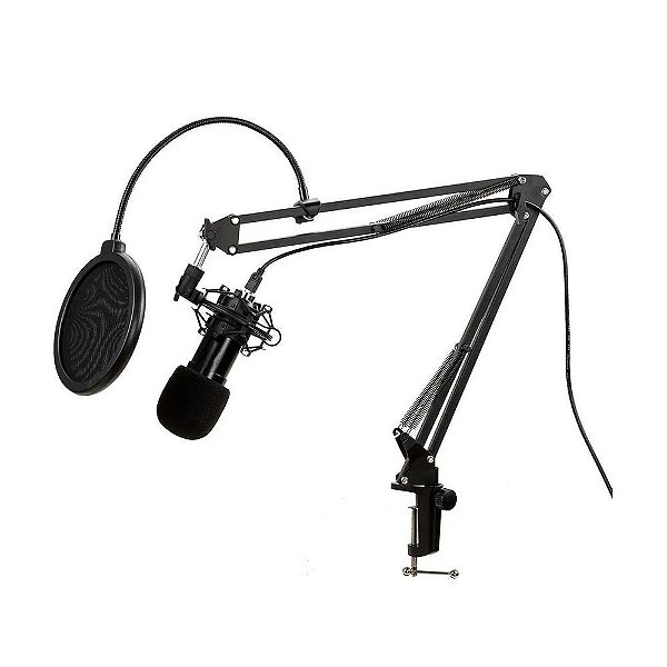 Kit Microfone Condensador Alra Music Xlr AL-M800 PodCast