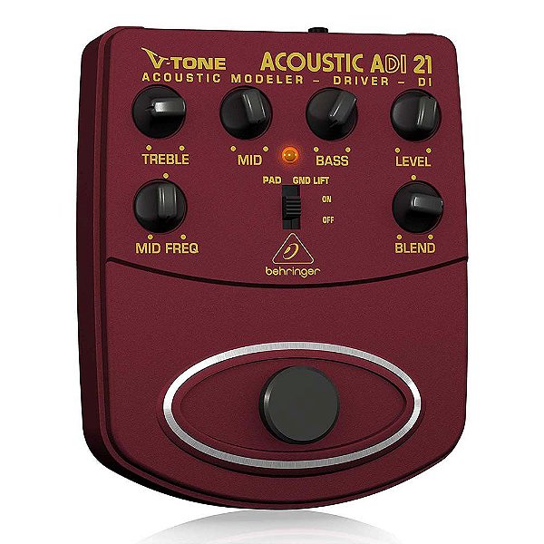 Pedal Behringer Adi21 V-Tone Modulador Amp Acústico Violão