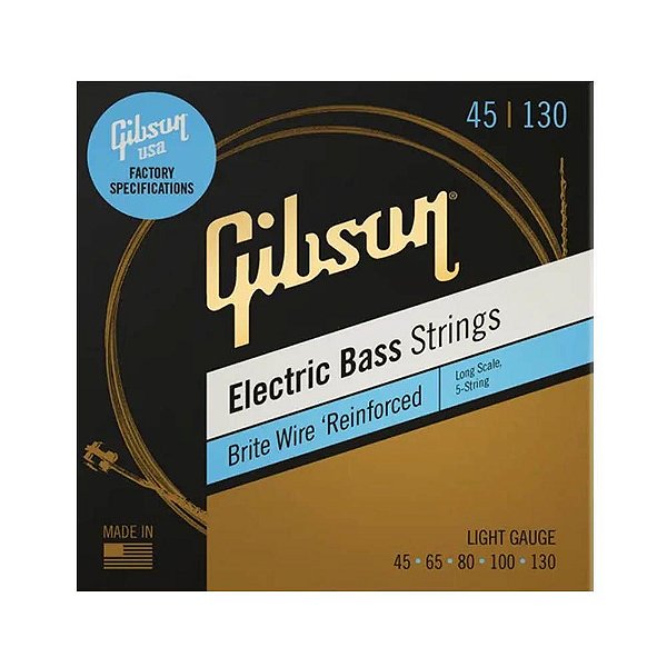 Encordoamento Gibson Baixo 5 Cordas 045 Long Scale Light