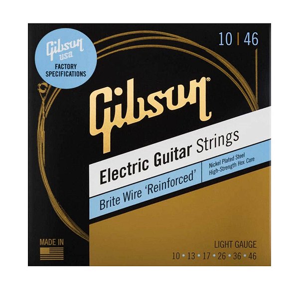 Encordoamento Gibson Guitarra Brite Wire 010 046 Reinforced
