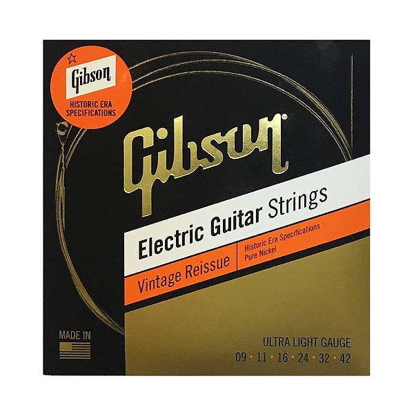 Encordoamento Gibson Guitarra Vintage Reissue 009 042 U-Light