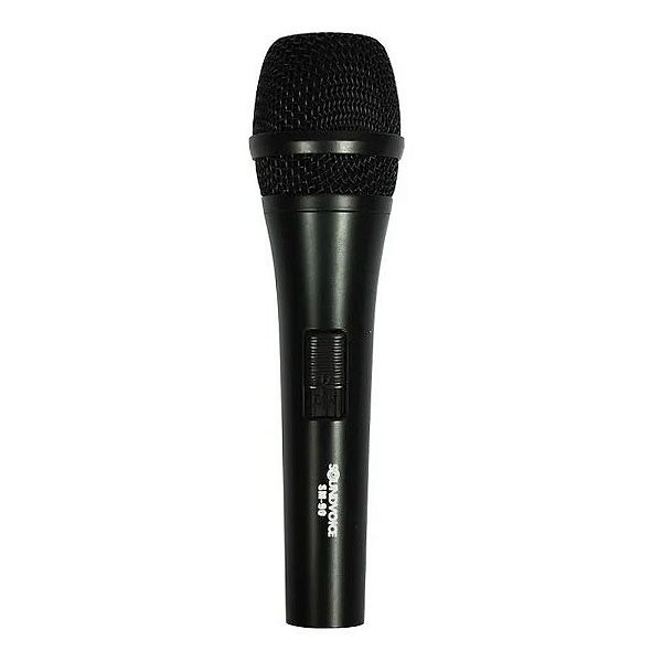 Microfone Soundvoice Dinâmico Com Cabo Sm90 Preto