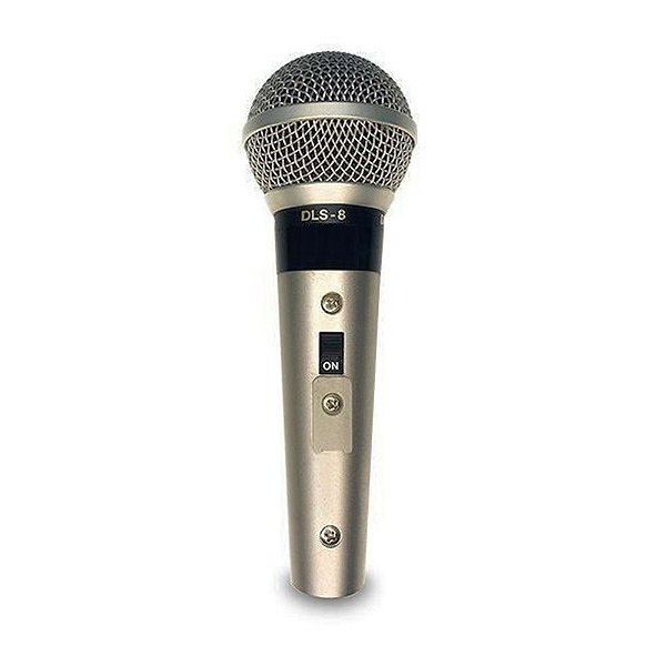 Microfone Dylan Dinâmico Unidirecional Com Chave Dls-8