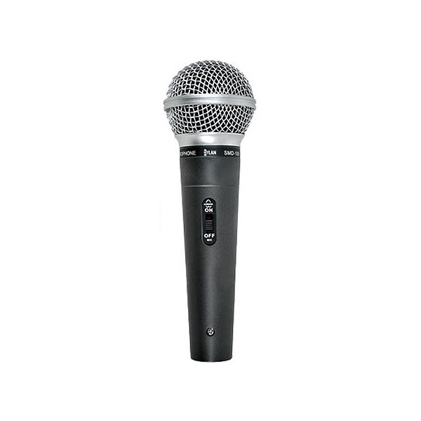 Microfone Dylan Dinâmico Unidirecional Com Chave Smd-100