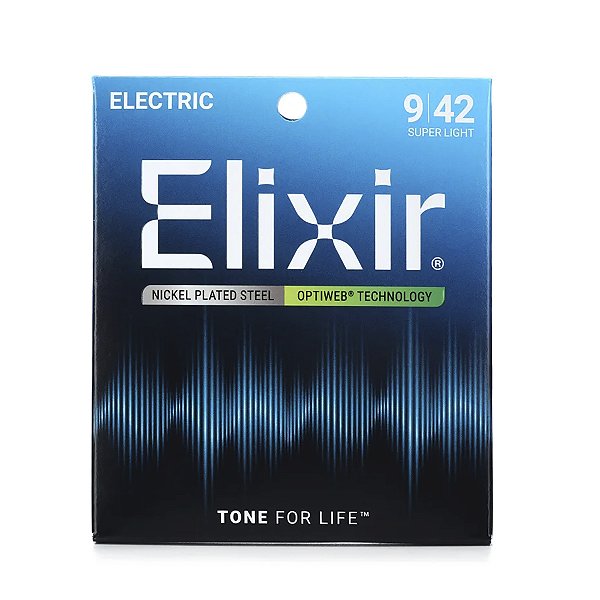 Encordoamento Guitarra Elixir 009 042 Optiweb Super Light