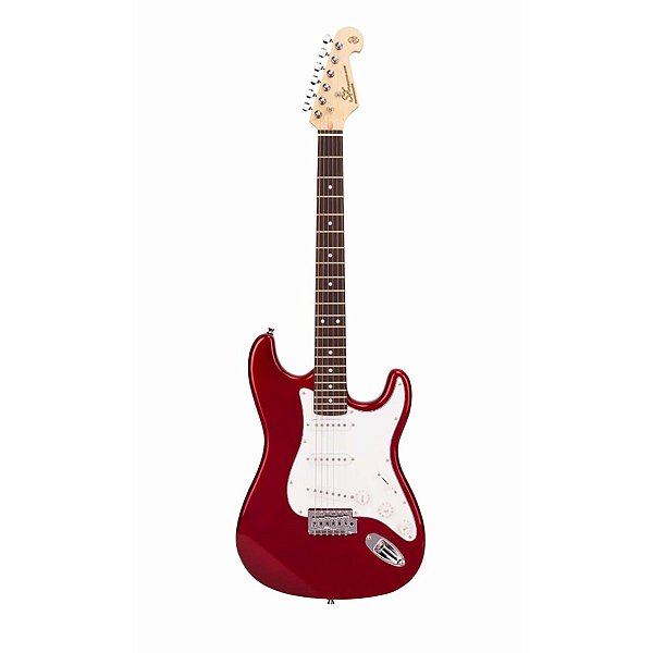 Guitarra Sx Strato Ed1 Basswood Maple Candy Apple Red Com Bag