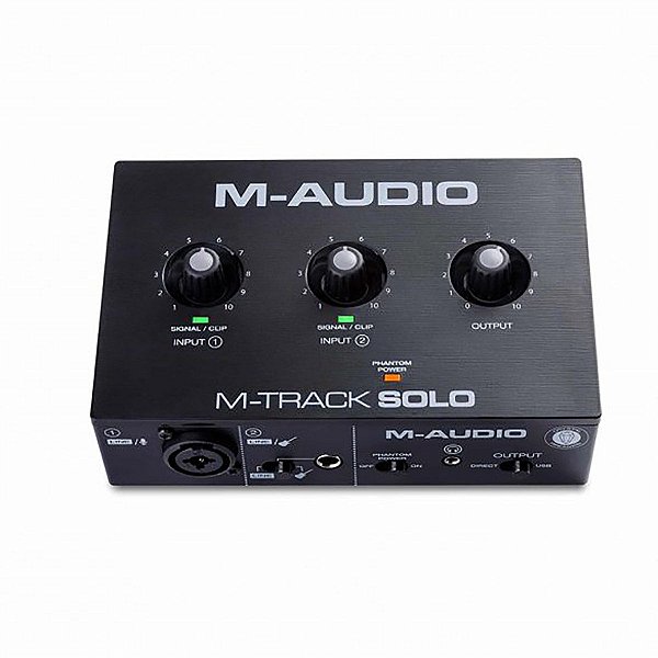 Interface de Áudio M-Audio M-Track Solo Usb 2 Canais 1 Xrl