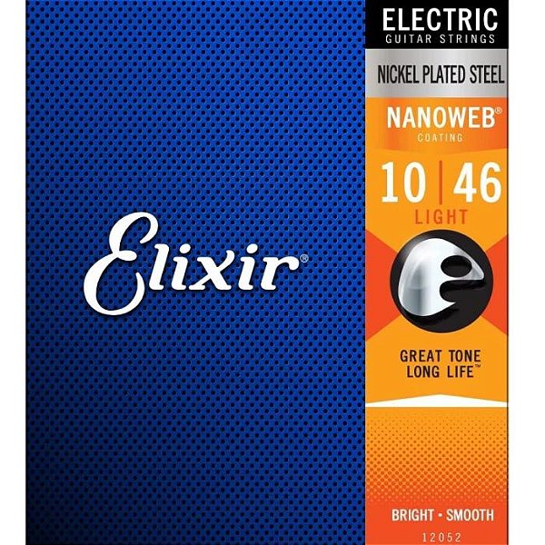 Encordoamento Guitarra Elixir 010 046 Nanoweb Light
