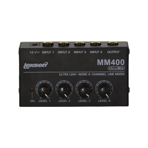 Mixer De Audio Compacto Lexsen Mm400 Com 4 Canais