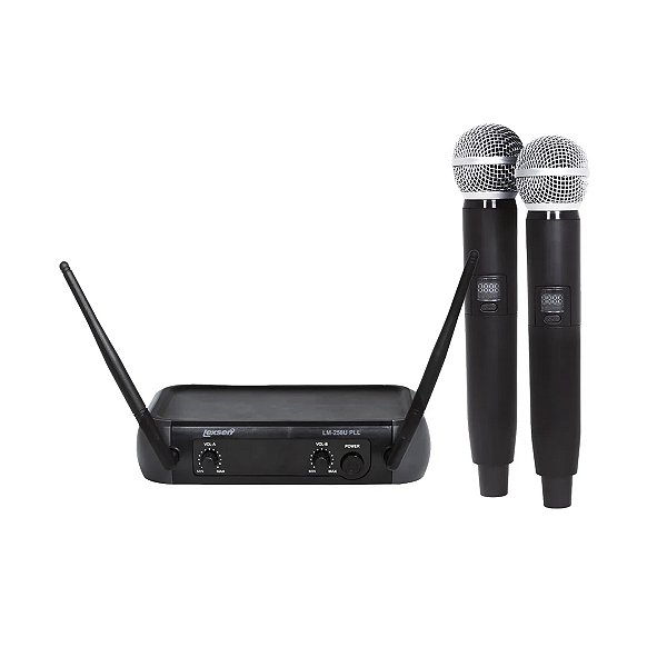 Microfone Sem Fio Lexsen LM-258U Duplo de Mão