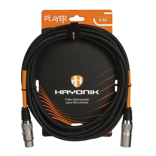 Cabo Hayonik Para Microfone Player XLR(F) XLR(M) 5m