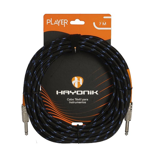 Cabo Hayonik Para Instrumentos Player Têxtil P10 x P10 7m