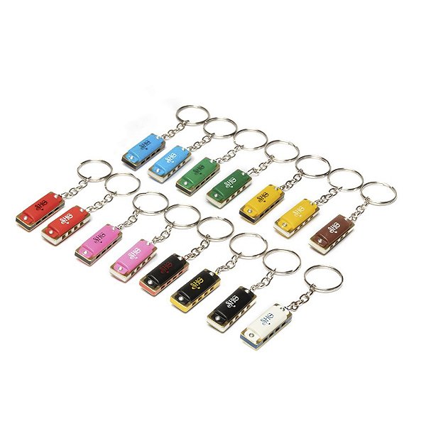 Mini Gaita De Boca Diatônica Hering Shg Chaveiro 88A Lá