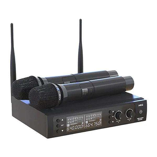 Microfone Akg Sem Fio Profissional 2 Bastões WP300 Duplo Dinâmico Cardioide