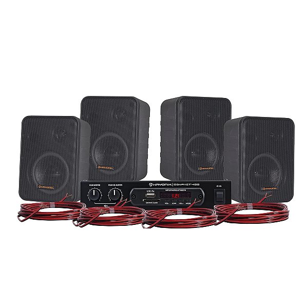 Kit Som Ambiente Hayonik 400W Musical Ambience 4000 V2 Preto