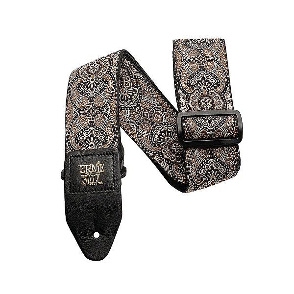 Correia Ernie Ball Jacquard Gold And Black Paisley P04163 Para Instrumentos