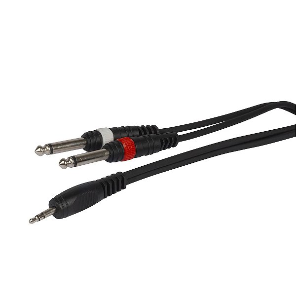 Cabo de Áudio Hayonik Player P2 x 2 P10 5m Preto