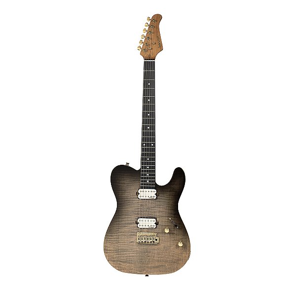 Guitarra Benson Telecaster Hardy Series Modern EMG Gold Charcoal Burst Com Bag