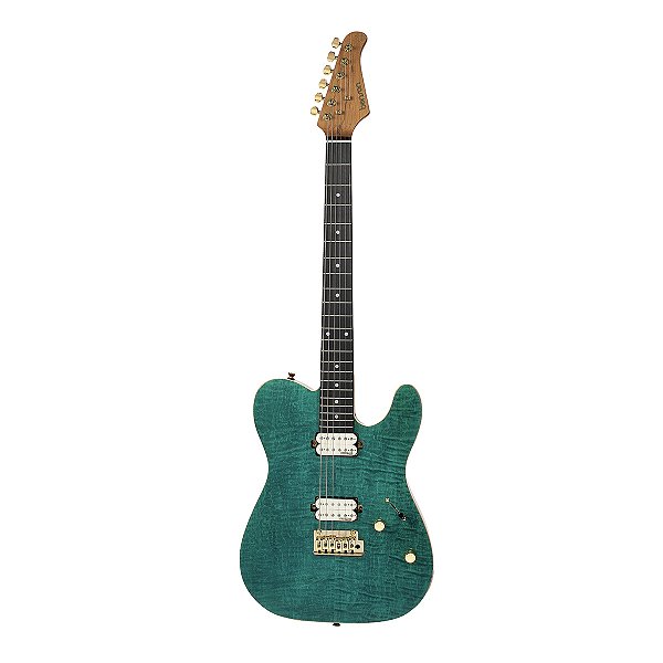 Guitarra Benson Telecaster Hardy Series Modern EMG Gold Emerald Green Burst Com Bag