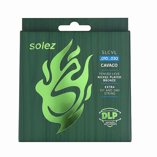 Encordoamento Solez Para Cavaco Cavaquinho Tensão Leve 010 030 Slcv L