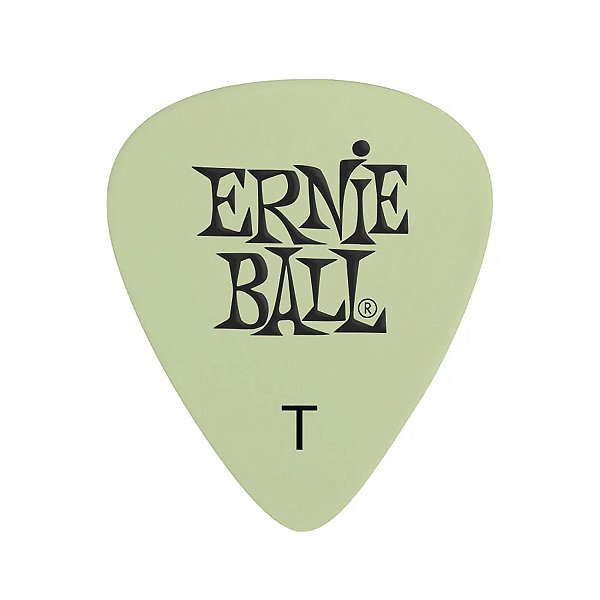 Palheta Ernie Ball Fina 0.46mm Super Glow Brilha no Escuro Com 12 unidades