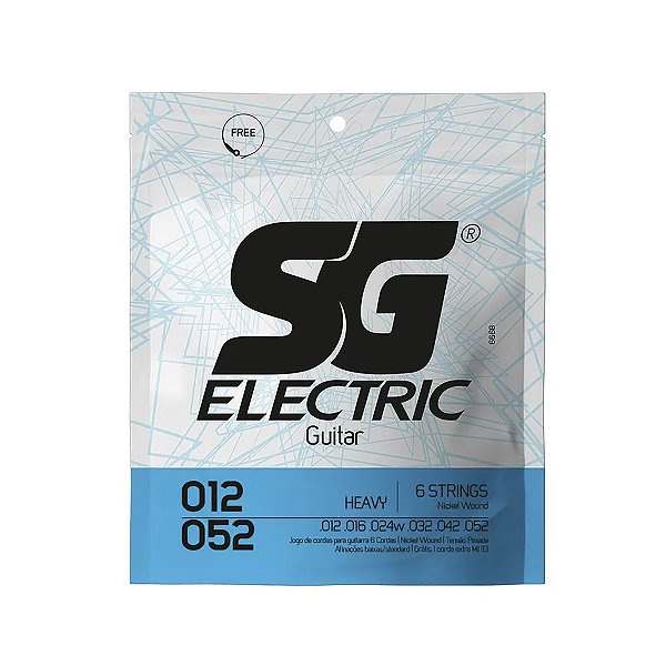 Encordoamento Sg Para Guitarra Niquel 012 052