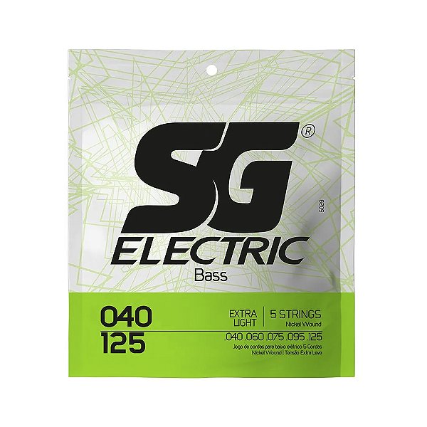 Encordoamento Sg Para Baixo 5 Cordas 040 125 Niquel