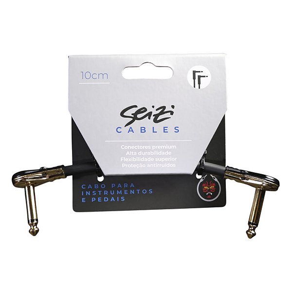 Cabo Seizi Cable Para Pedal Energy Patch 10cm Blindagem Dupla