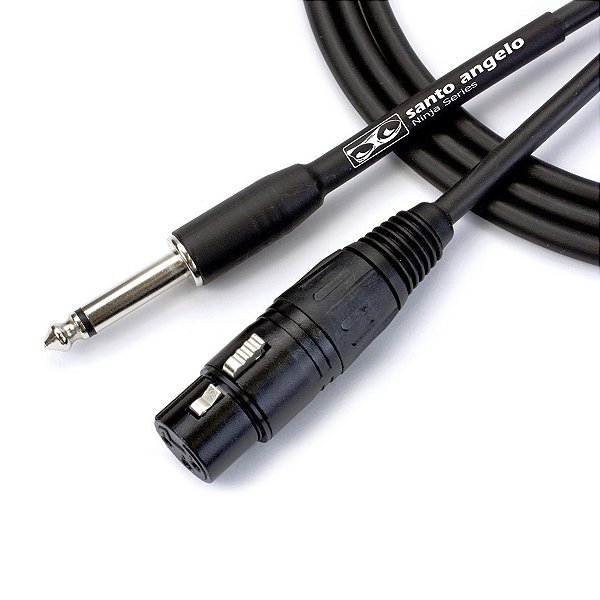 Cabo Santo Ângelo Para Microfone Xlr Femea P10 Ninja Hg 25Ft 7,62m