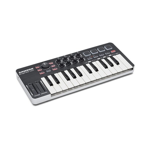 Controlador Midi Samson USB 25 Teclas Graphite M25 SAKGRM25