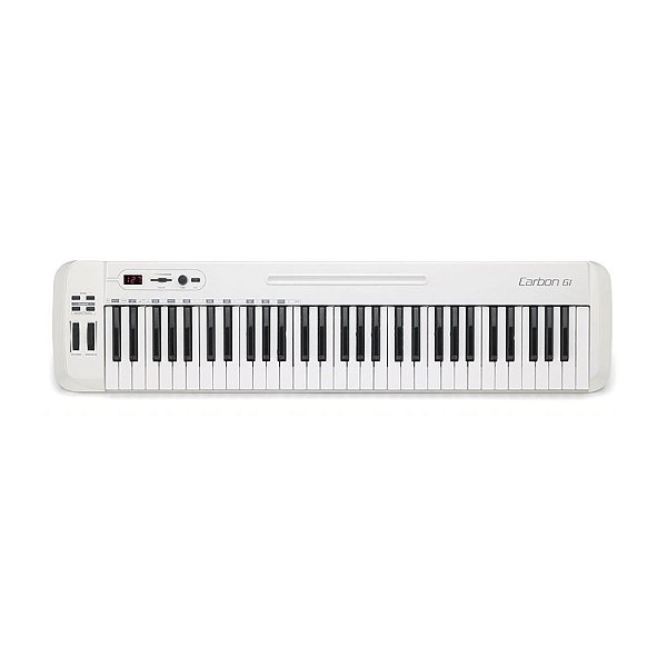 Controlador Midi Samson 61 Teclas Branco Carbon 61 USB SAKC61