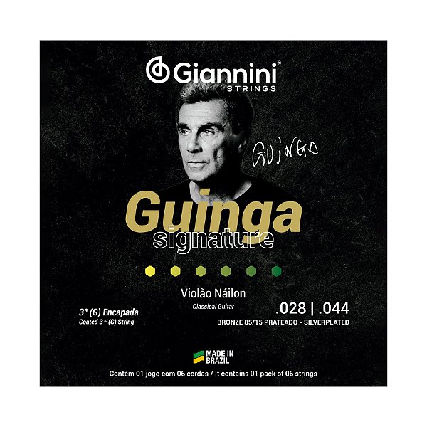 Encordoamento Giannini Violão Nylon Signature Guinga Bronze 85/15 SSCGG