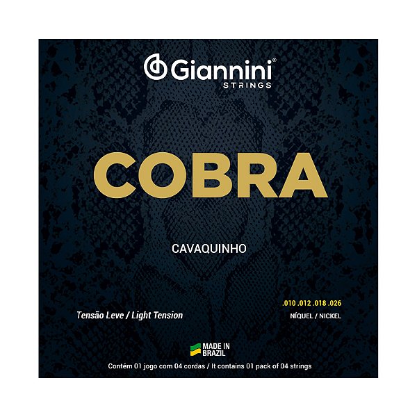 Encordoamento Giannini Cavaquinho 010 026 Cobra Níquel GESCL Leve